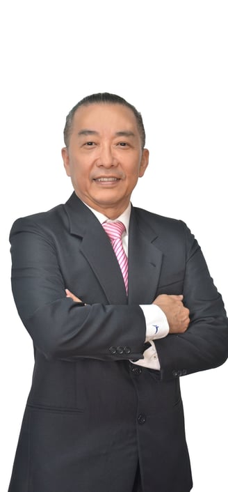 a man in a suit and tie is smiling