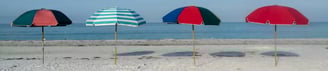 Beach Umbrellas on Crescent Beach Siesta Key