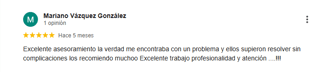 testimonio de un clientes agradecido con el servicio
