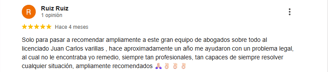 Recomendación de un cliente feliz