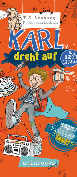 Comicfigur, Musik, Karl dreht auf, Coverillustration Franziska Rosenteich, Autor Teresa Arzberg,