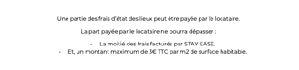 Honoraires de location STAY EASE