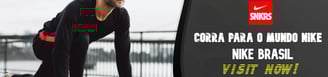a man in a black shirt and a black and words, corra para o mundo Nike - visit now - Nike Brasil