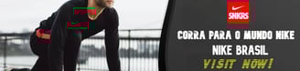 a man in a black shirt and a black and words, corra para o mundo Nike - visit now - Nike Brasil