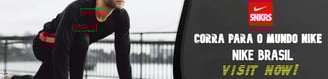 a man in a black shirt and a black and words, corra para o mundo Nike - visit now - Nike Brasil 