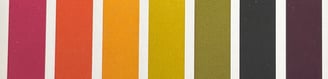 a row of colours of a pH chart