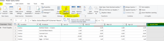 remove unwantade columns in power query