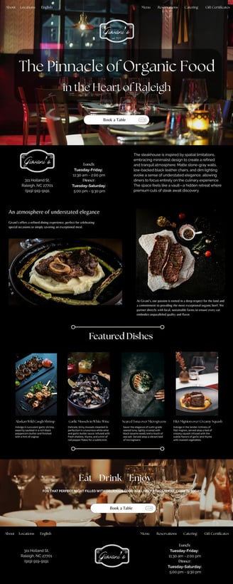 web design for a restaurant in charlotte nc by msmdigital, chapel hill digital marketing