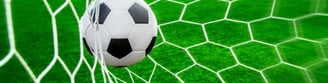 bola de futebol na rede