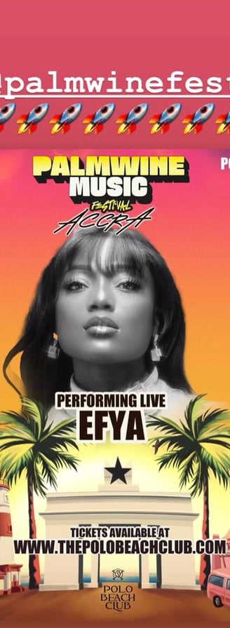 Efya Nocturnal on one of the Palm Wine Fest 2024 posters.