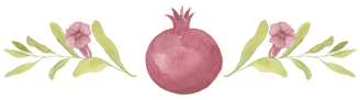 pomegranate and leaves crest