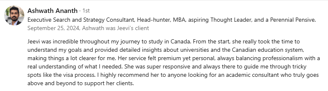 Recommendations from client - Ashwath Ananth