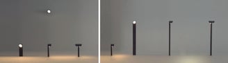 sistema de focos de iluminación exterior