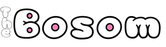 The Bosom Logo in very round letters