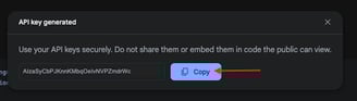 Google AI Studio Copy API KEY