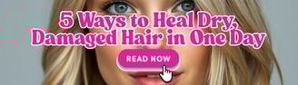 a woman with blonde hair and blue eyes and a pink button with the words,