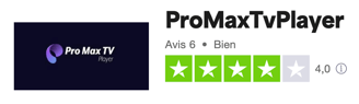 a logo for a tv program called pro max tv player