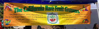 California Rare Fruit Growers booth banner