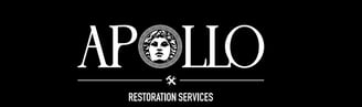 a black and white logo with the words apollo restaurant and restaurant