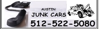 Austin Junk Cars logo with phone logo