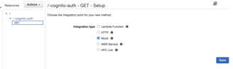 set up REST method at AWS API Gateway