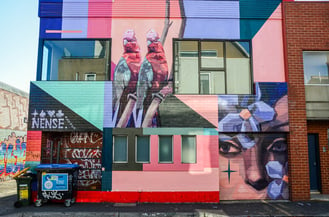 Mural by Nense Tango in Fitzroy, Melbourne