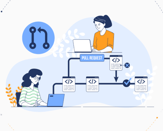 team working on end-to-end solutions