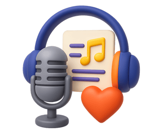 a microphone and headphones with a microphone