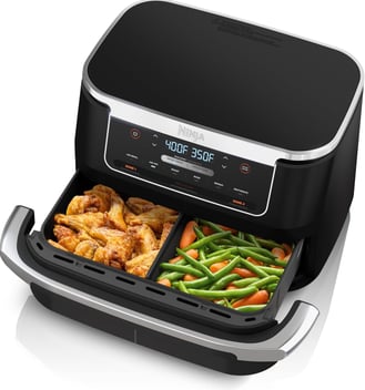 a digital air fryer with a digital display