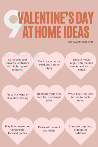 a valentine's day at home with a list of valentine's day activities