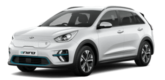 La Kia eNiro électrique, véhicule du service de taxi VTC Péi.