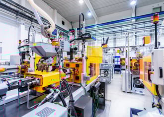 a factory floor plan of a factory with a lot of machinery and automation
