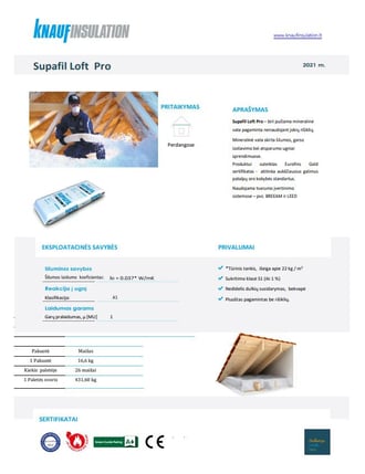 Knauf supafil loft pro sertifikatai