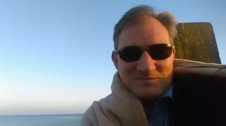 Angelic Reiki Teacher Gary Bashford at the beach just after a mediation in west Sussex