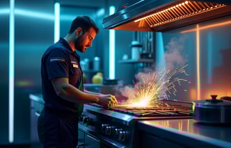 Fix Commercial Appliance technician fixes commercial oven in Charlotte
