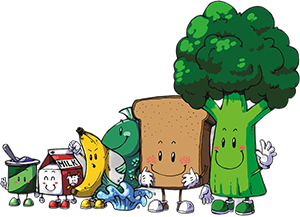 Delicious Food Group Stuff Characters for Children Room Home Decorating