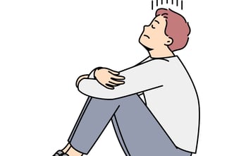 Grieving boy