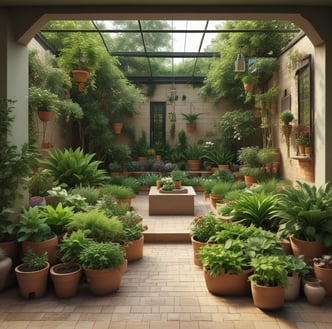 person watering plant