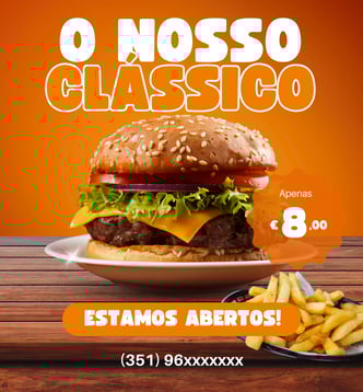 Post de instagram para restaurante