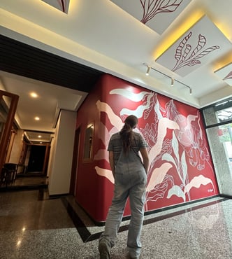 Mural decorativo para Hotel Abastos Plaza