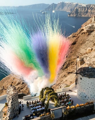 Spectacular firework show by Santorini Fireworks for an unforgettable celebration.