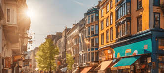 rue avec immeubles