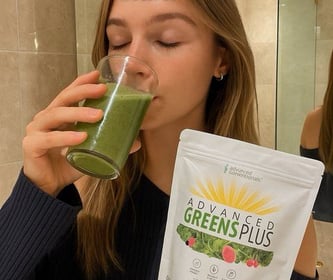 influencer promoting advanced plus green
