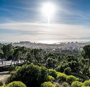 View over Cagliari and Poetto from Monte Urpinu