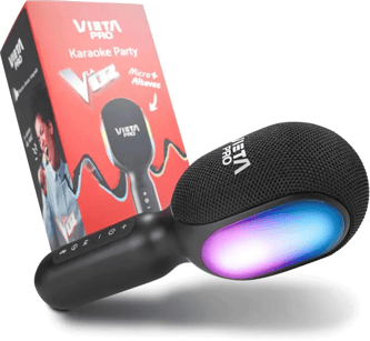 Vieta Pro Micrófono Inalámbrico con Altavoz para Karaoke True Wireless, con efectos de luz