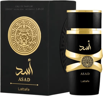 Lattafa Asad Perfume, fragancia refrescante de madera y almizcle, 100 ml, perfume unisex