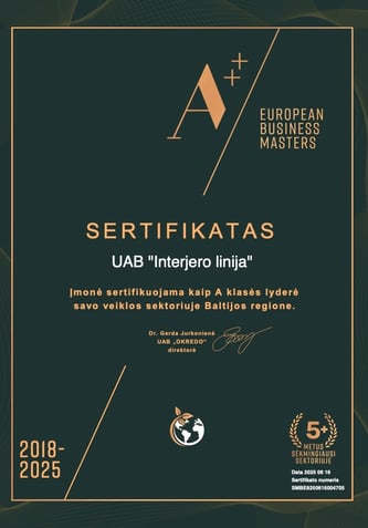 European Business Master 2025 sertifikatas