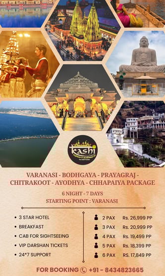 Varanasi - Prayagraj - Ayodhya- Chitrakoot - Chhapaiya (6 Night - 7 Days)  Tour Package