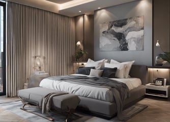 brown wooden lounge chairs near pool surrounded by palm trees