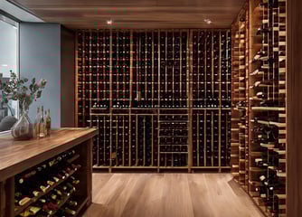 brown wooden lounge chairs near pool surrounded by palm trees